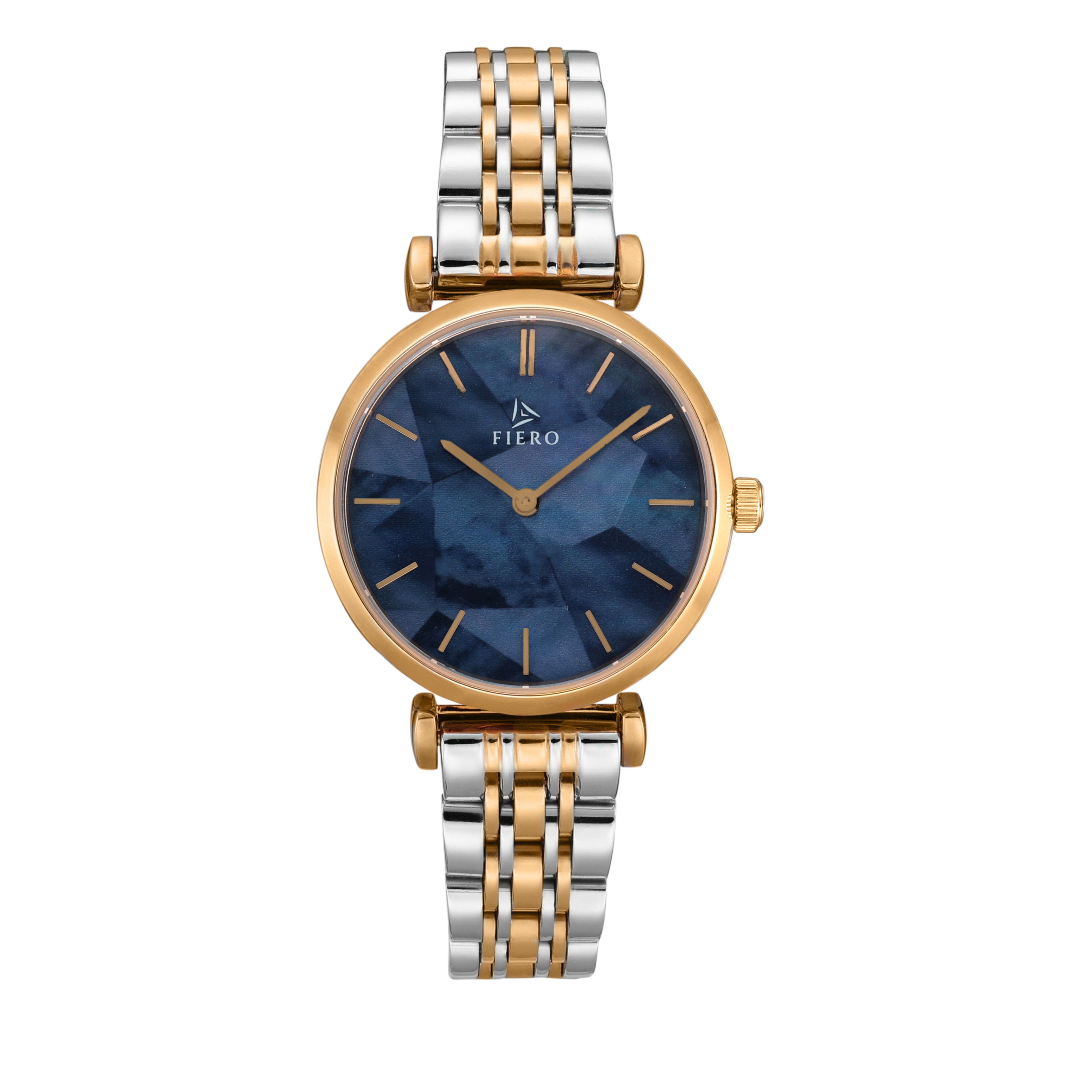 Fiero Aero Blue Dial Analog Stainless Steel Strap Watch For Ladies